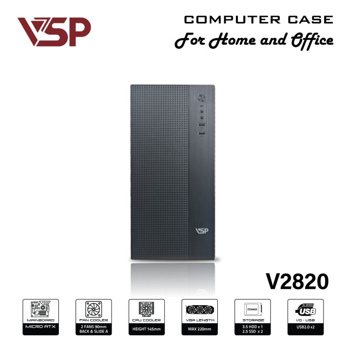 Thùng vỏ case văn phòng VSP V2820 - Màu đen 11 Thùng vỏ case văn phòng VSP V2820