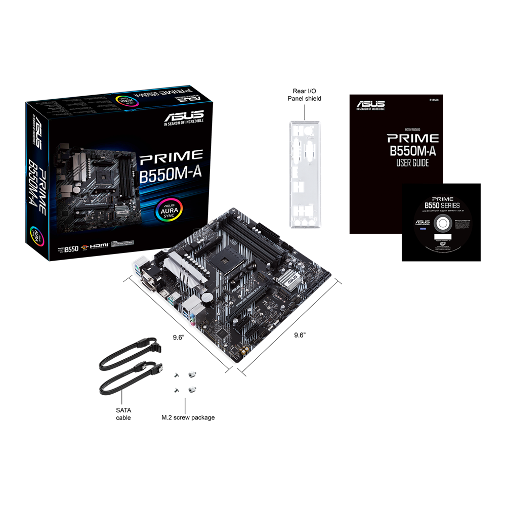 Bo mạch chủ ASUS PRIME B550M-A DDR4 AM4 Chính Hãng | Hỗ Trợ Ryzen 5000 16 # Bo mạch chủ ASUS PRIME B550M-A DDR4 AM4 ## Thông số kỹ thuật | Thông số | Chi tiết | | ------------------- | ------------------------------------------------------------------------------------ | | Thương hiệu | ASUS | | Model | PRIME B550M-A | | Chipset | AMD B550 | | Socket | AMD AM4 | | CPU hỗ trợ | AMD Ryzen™ 5000 Series, Ryzen™ 5000G Series, Ryzen™ 4000G Series, Ryzen™ 3000 Series | | Kích thước | Micro-ATX (24.4 x 24.4 cm) | | Khe PCIe | 1 x PCIe 4.0 x16 | | Khe lưu trữ | 2 x M.2, 4 x SATA 6Gb/s | | Cổng xuất hình | 1 x DVI-D | | LAN | Realtek Gigabit Ethernet | | USB phía sau | 6 cổng USB | | USB phía trước | 6 cổng USB (qua header) | | Hệ điều hành hỗ trợ | Windows 10 64-bit | ## Đánh giá Bo mạch chủ ASUS PRIME B550M-A DDR4 AM4 ### Thiết kế Micro ATX hiện đại phù hợp nhiều cấu hình Bo mạch chủ ASUS PRIME B550M-A DDR4 AM4 được thiết kế theo chuẩn Micro ATX với kích thước 24.4 x 24.4 cm, phù hợp với hầu hết các loại case Mid Tower và Micro Tower hiện nay. Tông màu đen kết hợp các chi tiết màu bạc tạo nên vẻ ngoài hiện đại, dễ dàng phối hợp với nhiều phong cách build PC từ văn phòng đến gaming. Là thành viên của dòng ASUS PRIME, sản phẩm được chú trọng về độ ổn định, khả năng tương thích linh kiện và độ bền trong quá trình sử dụng lâu dài. ### Hỗ trợ AMD Ryzen thế hệ 3000 đến 5000 Bo mạch chủ ASUS PRIME B550M-A DDR4 AM4 sử dụng socket AM4 kết hợp chipset AMD B550, hỗ trợ nhiều thế hệ vi xử lý Ryzen. Mainboard tương thích với: * AMD Ryzen 3000 Series. * AMD Ryzen 4000G Series. * AMD Ryzen 5000 Series. * AMD Ryzen 5000G Series. Nhờ đó người dùng có thể dễ dàng xây dựng cấu hình từ Ryzen 3 dành cho văn phòng đến Ryzen 9 phục vụ chơi game hoặc làm việc chuyên nghiệp. ### Chipset AMD B550 mang lại hiệu năng và khả năng nâng cấp vượt trội AMD B550 là một trong những chipset được đánh giá cao nhờ khả năng hỗ trợ PCI Express 4.0 khi kết hợp với CPU Ryzen tương thích. Điều này mang lại nhiều lợi ích như: * Tăng băng thông cho card đồ họa. * Khai thác tối đa hiệu suất SSD NVMe PCIe 4.0. * Hỗ trợ nâng cấp cấu hình lâu dài. * Hoạt động ổn định với các dòng CPU Ryzen hiệu năng cao. Đây là nền tảng rất phù hợp cho người dùng muốn đầu tư lâu dài trên hệ sinh thái AMD. ### Khe PCIe 4.0 x16 tối ưu cho card đồ họa thế hệ mới Bo mạch chủ ASUS PRIME B550M-A DDR4 AM4 được trang bị khe PCI Express 4.0 x16, mang lại băng thông cao hơn so với PCIe 3.0. Người dùng có thể kết hợp với nhiều dòng card đồ họa như: * NVIDIA GeForce RTX. * NVIDIA GeForce GTX. * AMD Radeon RX. Nhờ đó hệ thống đáp ứng tốt nhu cầu chơi game Full HD, 2K, làm đồ họa, dựng video và livestream. ### Hỗ trợ đồng thời hai khe SSD M.2 tốc độ cao Một trong những ưu điểm nổi bật của sản phẩm là khả năng hỗ trợ hai khe M.2 cùng bốn cổng SATA 6Gb/s. Điều này giúp người dùng: * Cài đặt hệ điều hành trên SSD tốc độ cao. * Mở rộng thêm SSD hoặc HDD lưu trữ dữ liệu. * Khởi động Windows nhanh. * Giảm thời gian tải game và ứng dụng. Việc hỗ trợ hai khe M.2 cũng giúp việc nâng cấp sau này trở nên thuận tiện hơn. ### Kết nối mạng Gigabit LAN ổn định Bo mạch chủ sử dụng bộ điều khiển Realtek Gigabit Ethernet mang lại tốc độ kết nối lên đến 1Gbps. Ưu điểm của kết nối Gigabit: * Đường truyền ổn định. * Giảm độ trễ khi chơi game online. * Tăng tốc tải dữ liệu. * Hỗ trợ làm việc và họp trực tuyến hiệu quả. Đây là lựa chọn phù hợp cho cả người dùng cá nhân và doanh nghiệp. ### Hệ thống cổng USB đáp ứng đầy đủ nhu cầu ASUS PRIME B550M-A DDR4 AM4 được trang bị tổng cộng 12 cổng USB, bao gồm: * 6 cổng USB phía sau. * 6 cổng USB thông qua header mặt trước. Số lượng cổng kết nối lớn giúp người dùng dễ dàng kết nối: * Chuột. * Bàn phím. * Tai nghe. * USB. * Ổ cứng di động. * Máy in và các thiết bị ngoại vi khác. ### Độ bền cao với công nghệ ASUS PRIME Dòng ASUS PRIME luôn được đánh giá cao nhờ hệ thống linh kiện chất lượng cùng quy trình kiểm tra nghiêm ngặt. Những ưu điểm nổi bật bao gồm: * Hoạt động ổn định trong thời gian dài. * Khả năng tương thích tốt với nhiều linh kiện. * BIOS trực quan, dễ sử dụng. * Dễ dàng nâng cấp trong tương lai. Đây là yếu tố giúp ASUS PRIME B550M-A trở thành một trong những bo mạch chủ AMD bán chạy trên thị trường. ## Bo mạch chủ ASUS PRIME B550M-A DDR4 AM4 phù hợp với đối tượng nào? Bo mạch chủ ASUS PRIME B550M-A DDR4 AM4 là lựa chọn phù hợp với: * Game thủ muốn xây dựng cấu hình Ryzen hiệu năng cao. * Người làm đồ họa với Photoshop, Illustrator, Premiere Pro hoặc Lightroom. * Người dựng video và sáng tạo nội dung. * Nhân viên văn phòng cần hệ thống hoạt động ổn định. * Người muốn nâng cấp từ Ryzen đời cũ lên Ryzen 5000. * Người cần một nền tảng AMD có khả năng nâng cấp lâu dài. ## Kết luận Bo mạch chủ ASUS PRIME B550M-A DDR4 AM4 là một lựa chọn rất đáng cân nhắc trong phân khúc bo mạch chủ AMD tầm trung. Với chipset AMD B550, khả năng hỗ trợ Ryzen 3000 đến Ryzen 5000, khe PCIe 4.0 x16, hai khe M.2 tốc độ cao, bốn cổng SATA cùng kết nối Gigabit LAN ổn định, sản phẩm đáp ứng tốt nhu cầu học tập, làm việc, chơi game và sáng tạo nội dung. Nếu bạn đang tìm kiếm một bo mạch chủ có độ bền cao, hiệu năng ổn định và khả năng nâng cấp lâu dài thì Bo mạch chủ ASUS PRIME B550M-A DDR4 AM4 là sự đầu tư xứng đáng cho hệ thống PC AMD.
