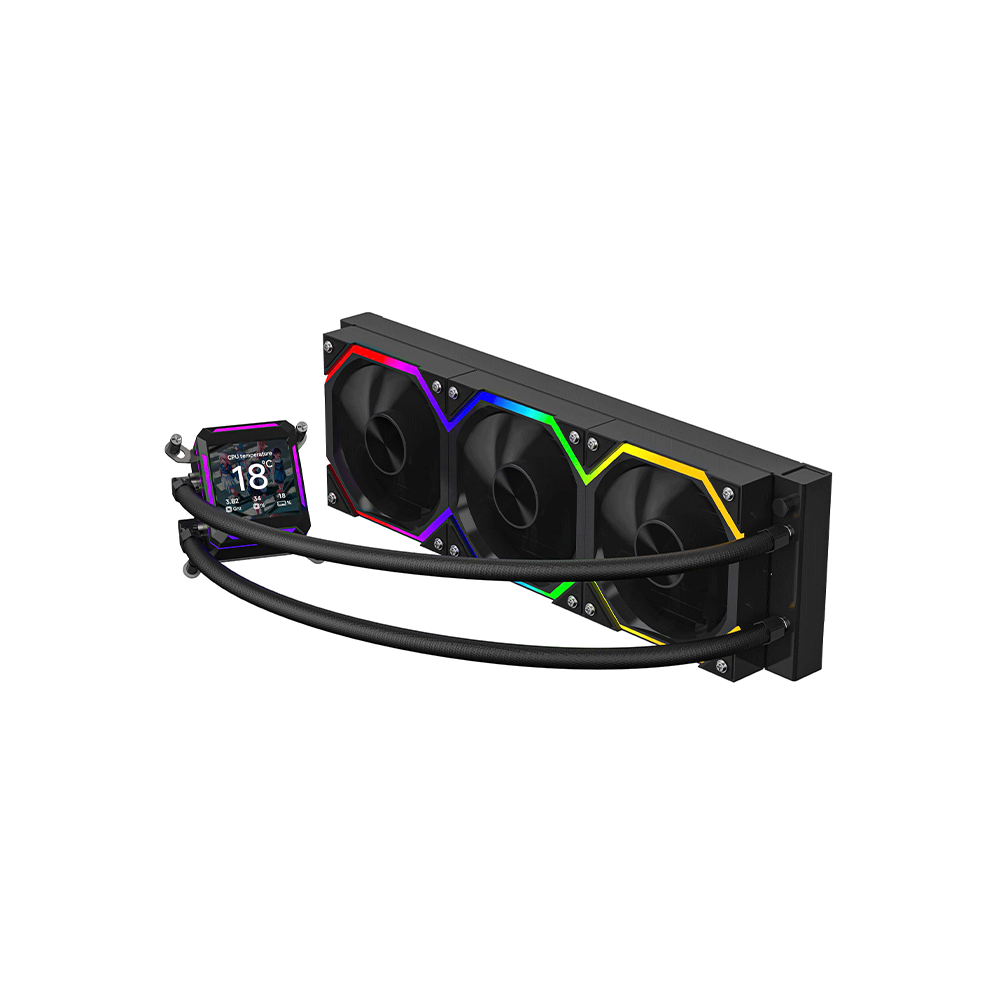 Tản Nhiệt Nước Leopard Astroshell 360 ARGB Digital LCD V2G AIO 360mm - Trắng/Đen 10 Tản nhiệt nước Leopard Astroshell 360 ARGB Digital LCD V2G