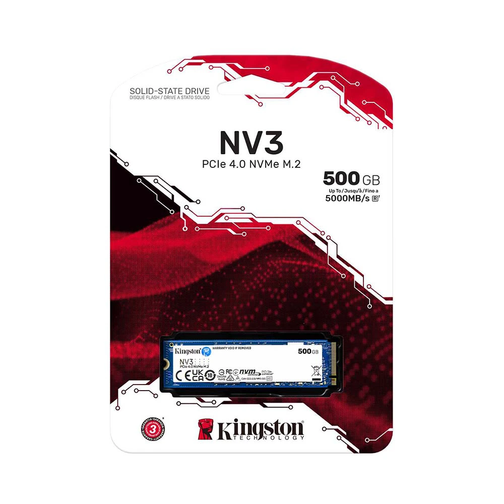 SSD Kingston NV3 500GB M.2 PCIe Gen4 x4 NVMe 8 SSD Kingston NV3 500GB M.2 PCIe Gen4 x4 NVMe