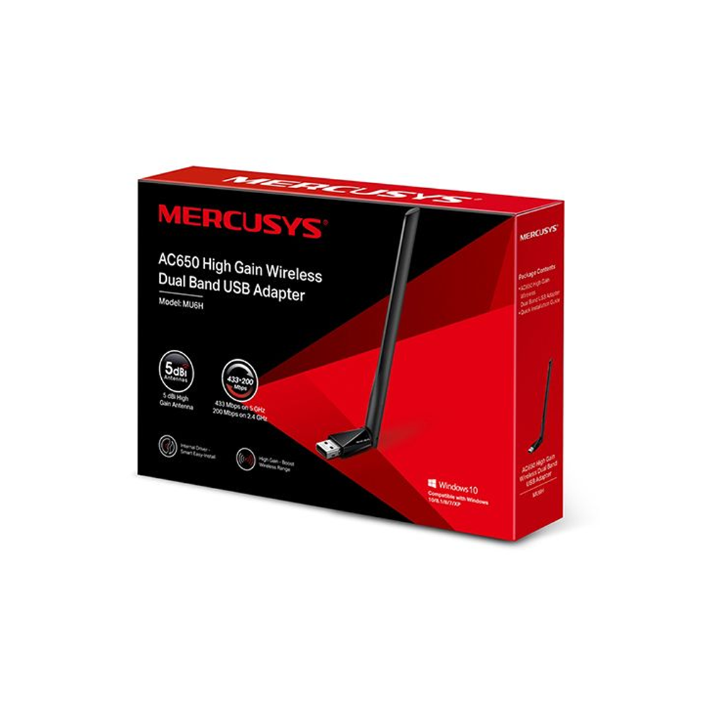 USB Wifi Mercusys MU6H băng tần kép AC650 10 USB Wifi Mercusys MU6H băng tần kép AC650