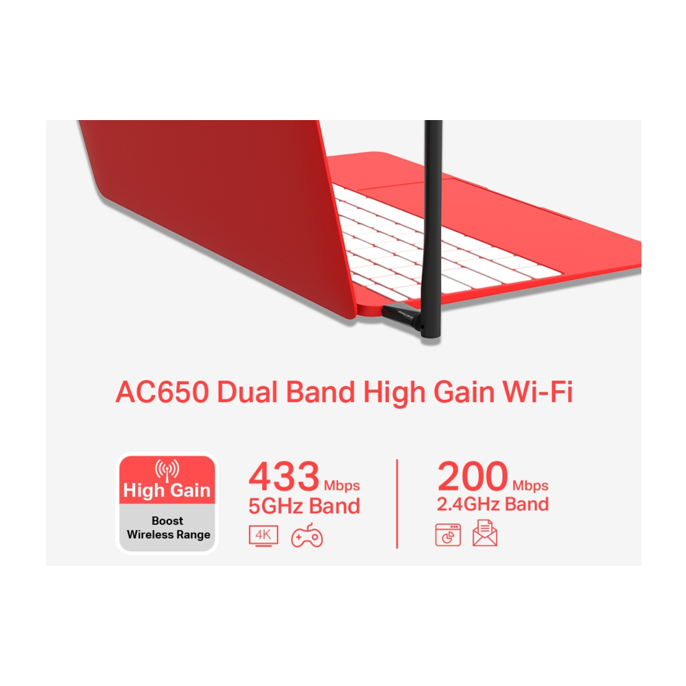 USB Wifi Mercusys MU6H băng tần kép AC650 11 USB Wifi Mercusys MU6H băng tần kép AC650