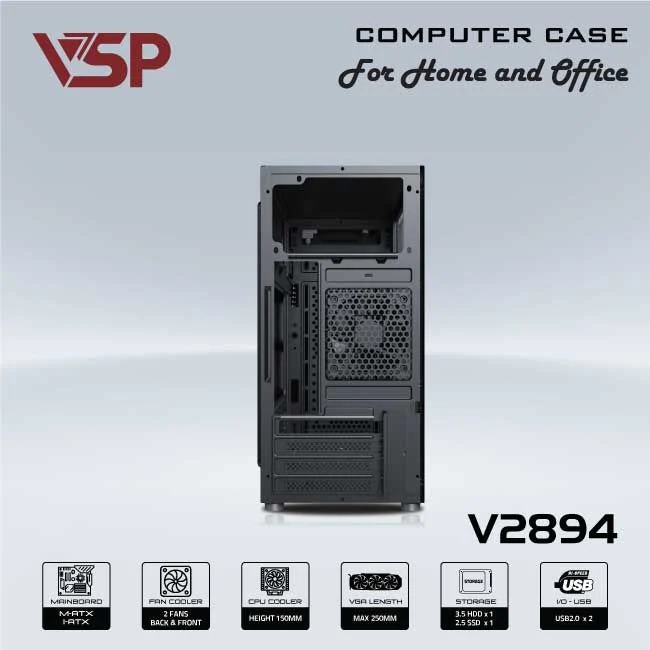 Case văn phòng VSP M-ATX/ITX V2894 9 Case văn phòng VSP M-ATX/ITX V2894