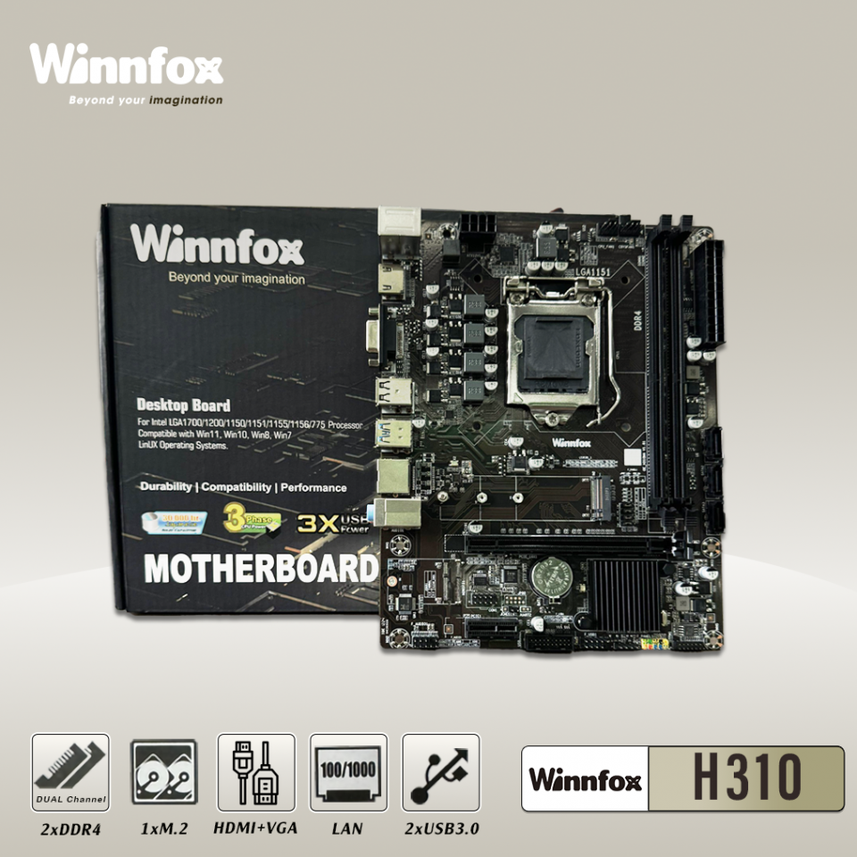 Bo mạch chủ H310 Winnfox DDR4 - Chính hãng 2 7764560f 1748579070683932fe53ac8