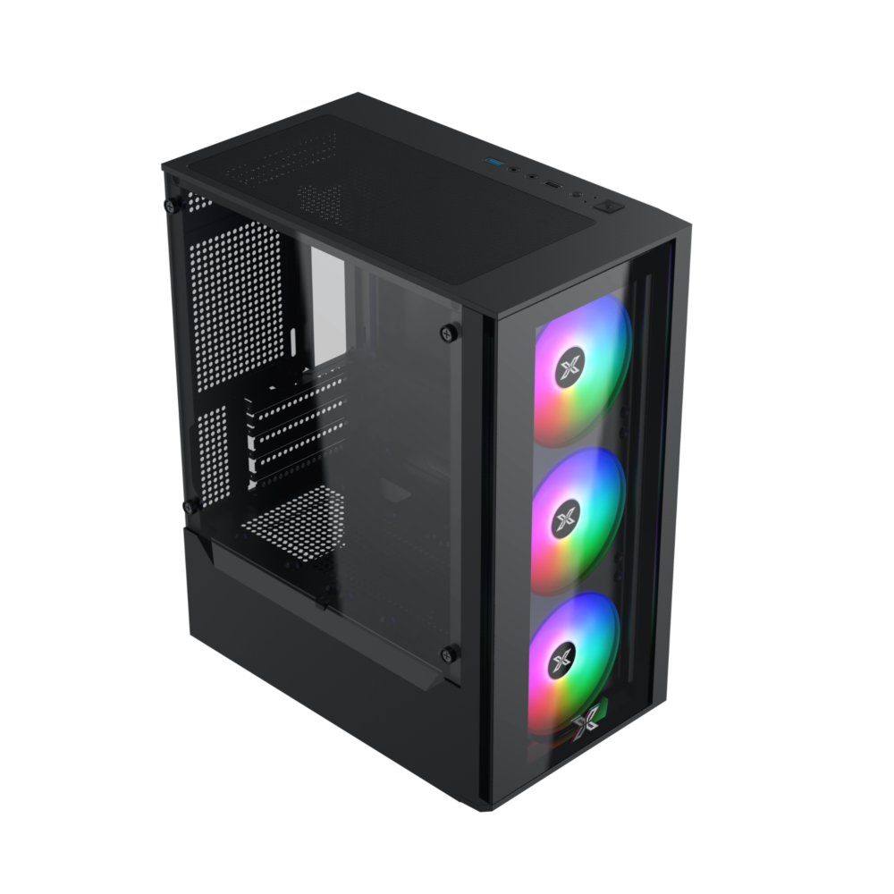 Thùng vỏ case Xigmatek MYX 3F (M-ATX, 3 Fan) - Màu đen 6 86918 vo case xigmatek myx 3f matx mau den 3 fan 4