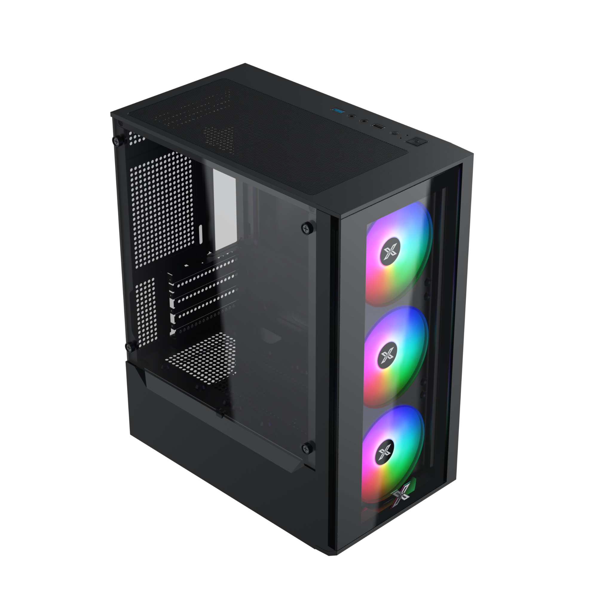 Thùng vỏ case Xigmatek MYX 3F (M-ATX, 3 Fan) - Màu đen 2
