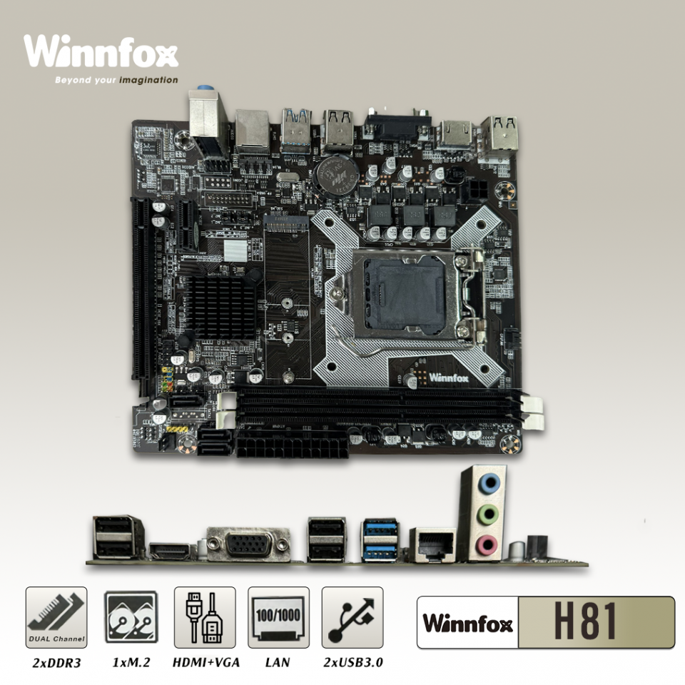 Bo mạch chủ H81 Winnfox DDR3 - Chính hãng 5 db67ee80 174857805668392f08a8b87