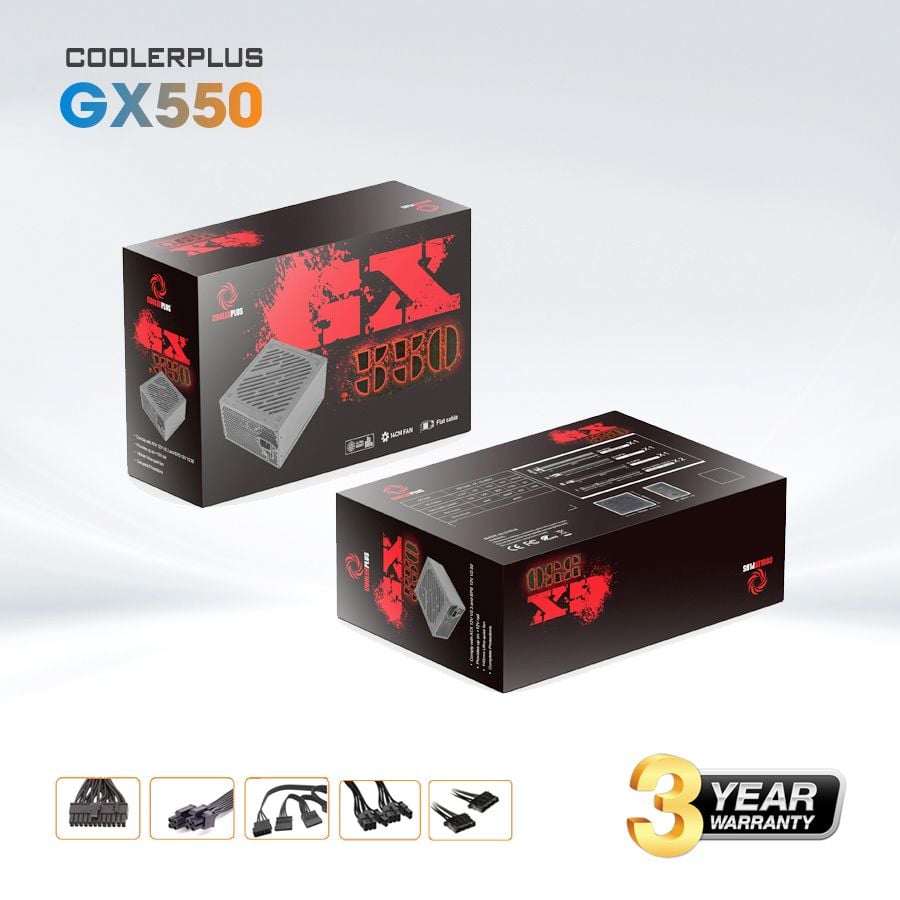 Nguồn máy tính Coolerplus GX550 550W CST 3 gx550 techcore binh tan 3