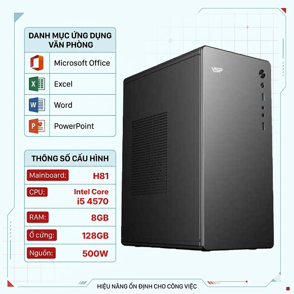PC Home Work 01 (i5 4570, RAM 8G, SSD 128G, H81) tiệm vi tính bình tân tiệm vi tính an lạc tiệm bán máy tính bình tân tiệm bán pc bình tân pc gaming bình tân pc bình tân máy tính bình tân sửa máy tính bình tân sủa máy tình an lạc sửa vi tính bình tân sửa vi tính tên lửa sửa vi tính mã lửa tiệm vi tính tên lửa