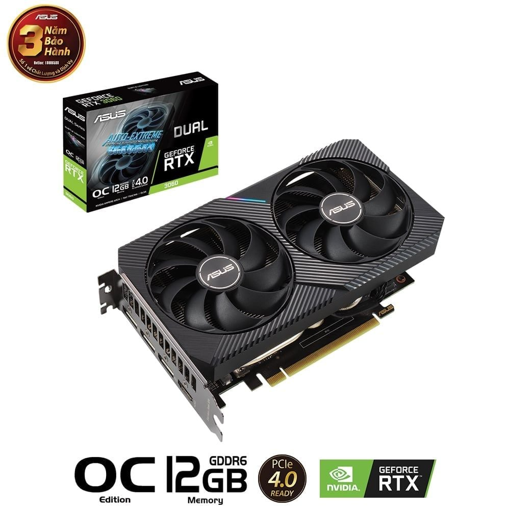 Card màn hình ASUS DUAL RTX 3060 OC 12GB GDDR6 V2