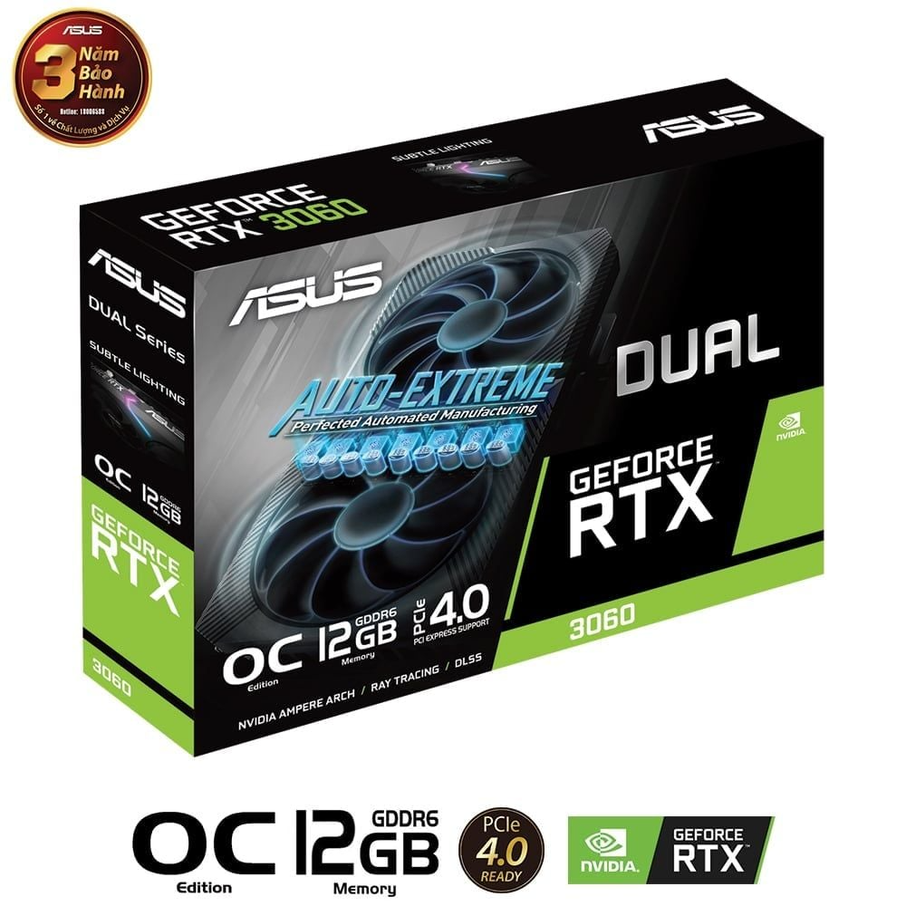 Card màn hình ASUS DUAL RTX 3060 OC 12GB GDDR6 V2 18 RTX 3060 12G Asus Tekcore 2