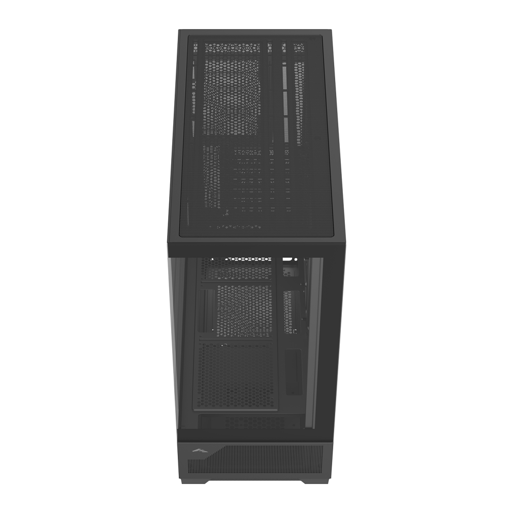 Thùng vỏ case SAMA V43E (Chưa kèm Fan) F-ATX - Màu đen 2 techcore binh tan 1 1