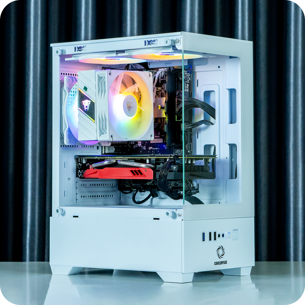 Thùng vỏ case Coolerplus EX32B (No Fan) - Màu trắng