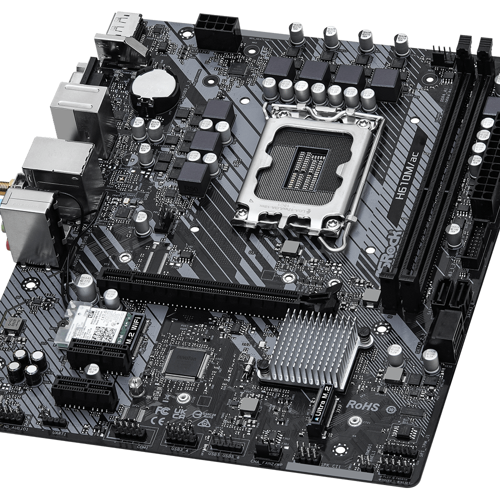 Bo mạch chủ AsRock H610M/AC Wifi DDR4 - Màu đen 7 techcore binh tan 2