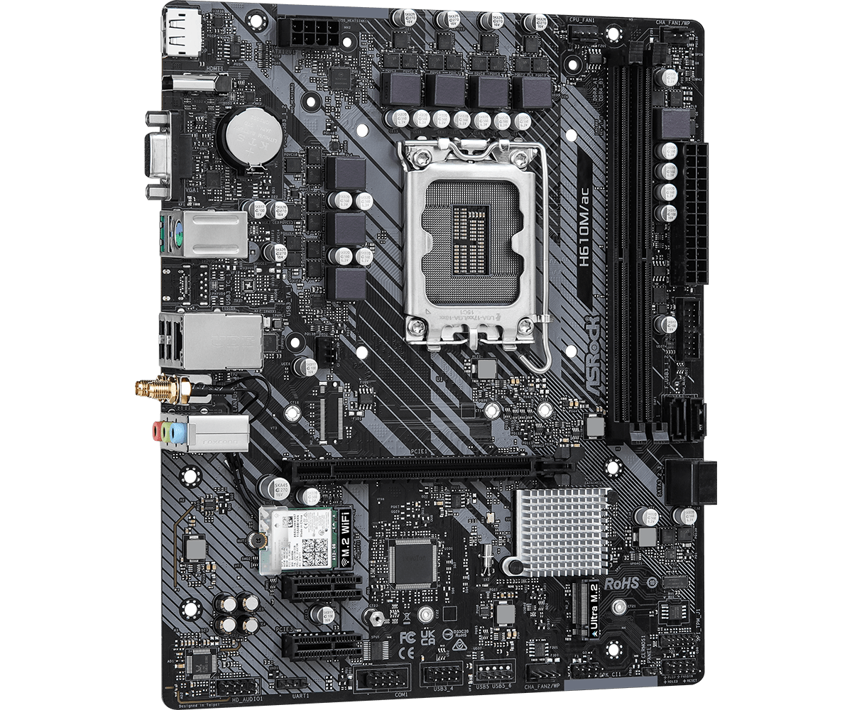 Bo mạch chủ AsRock H610M/AC Wifi DDR4 - Màu đen 13 techcore binh tan 3