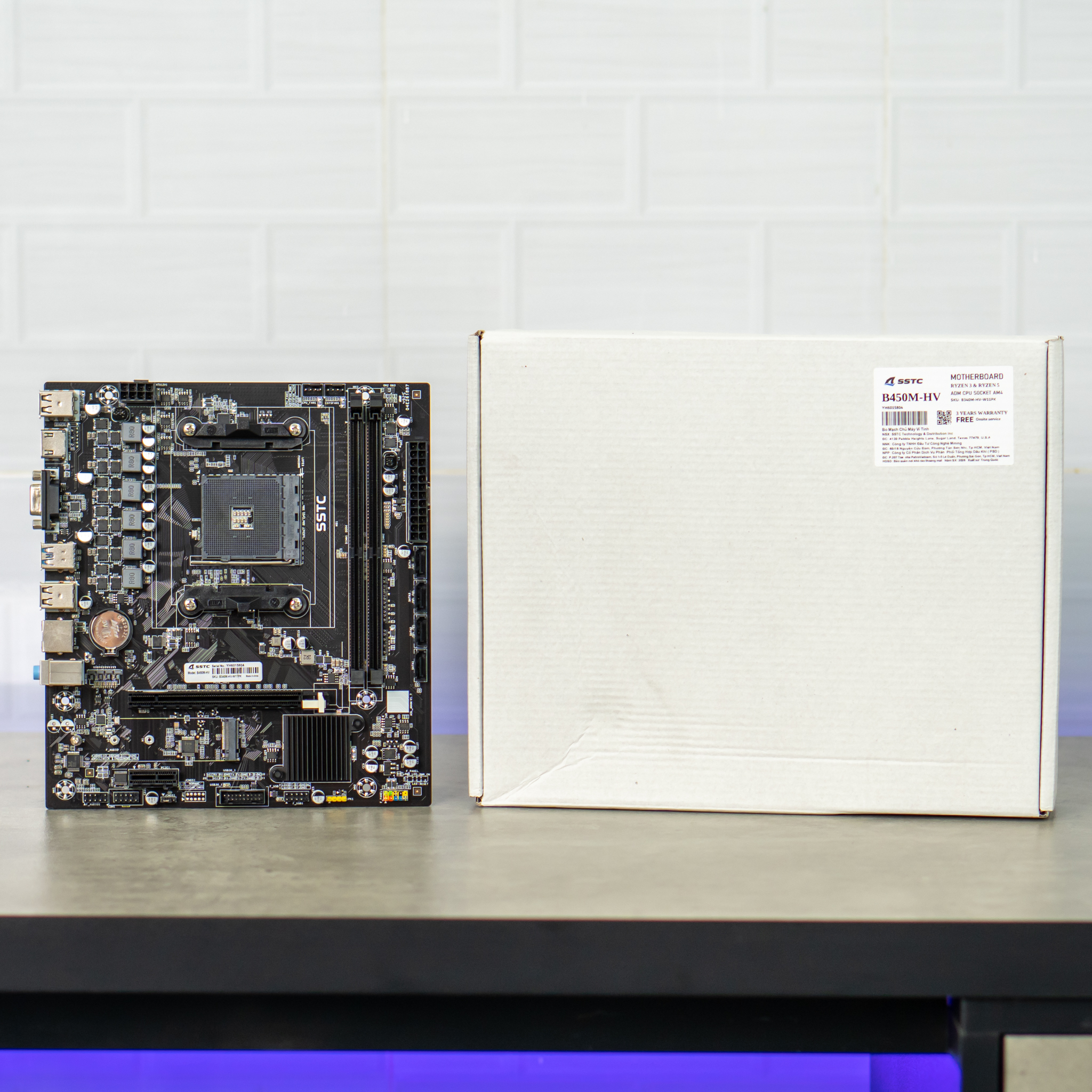 Bo mạch chủ SSTC B450M-HV DDR4 AM4 - New Box 16 techcore main 4