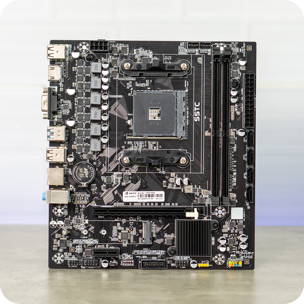 Bo mạch chủ SSTC B450M-HV DDR4 AM4 - New Box tiệm vi tính bình tân tiệm vi tính an lạc tiệm bán máy tính bình tân tiệm bán pc bình tân pc gaming bình tân pc bình tân máy tính bình tân sửa máy tính bình tân sủa máy tình an lạc sửa vi tính bình tân sửa vi tính tên lửa sửa vi tính mã lửa tiệm vi tính tên lửa