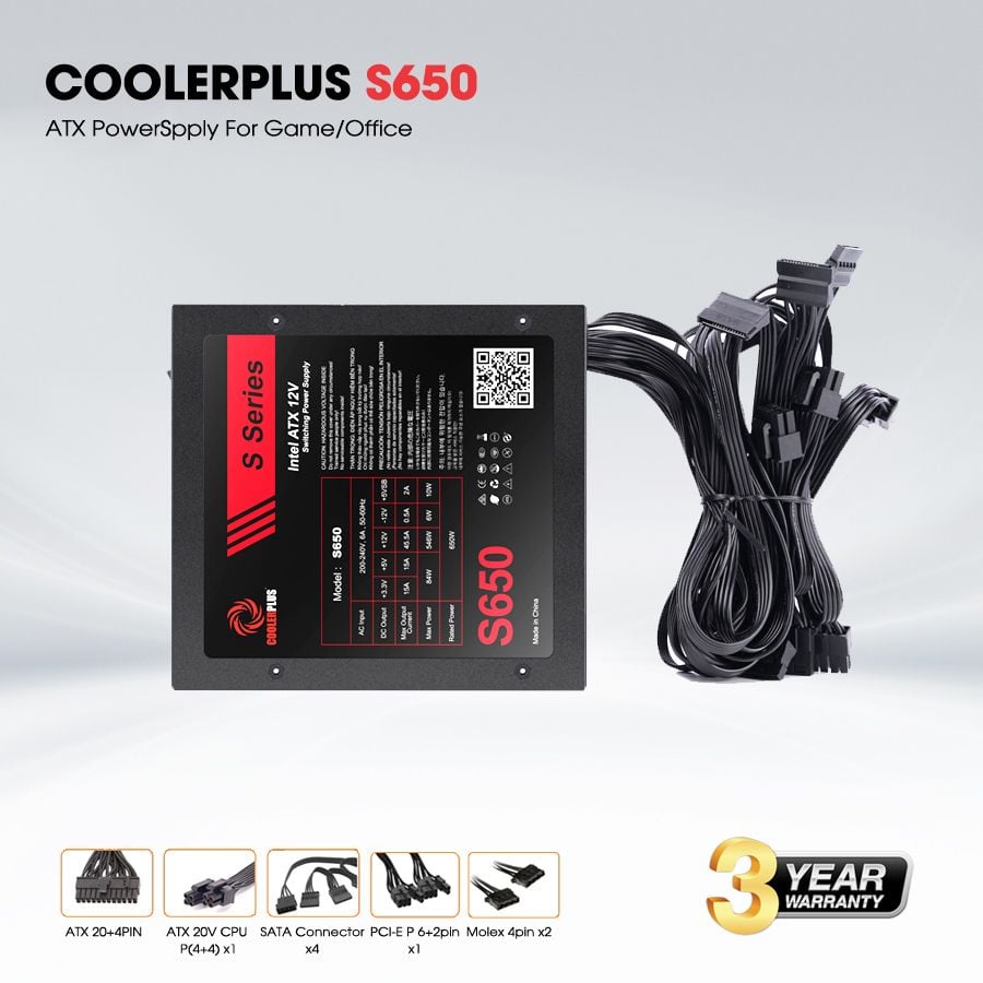 Nguồn máy tính Coolerplus S650 650W CST 5 techcore ten lua 4 1