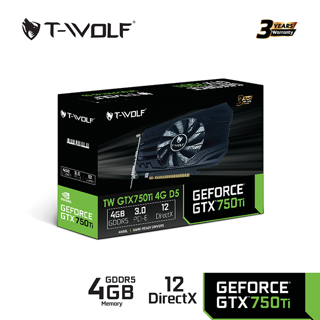 Card màn hình T-WOLF GTX 750 Ti 4GB GDDR5 8 techcore vga 4