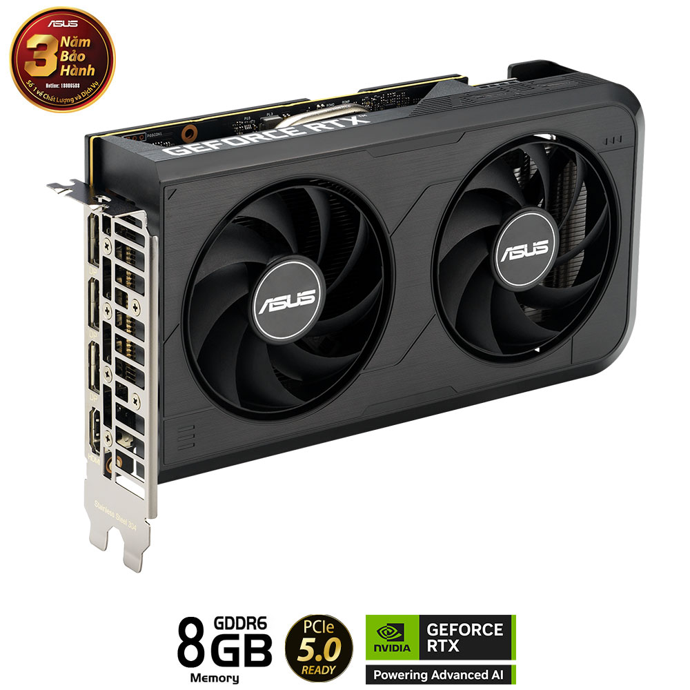 Card màn hình ASUS Dual RTX 5050 8GB GDDR6 12 vga techcore binhtan 1