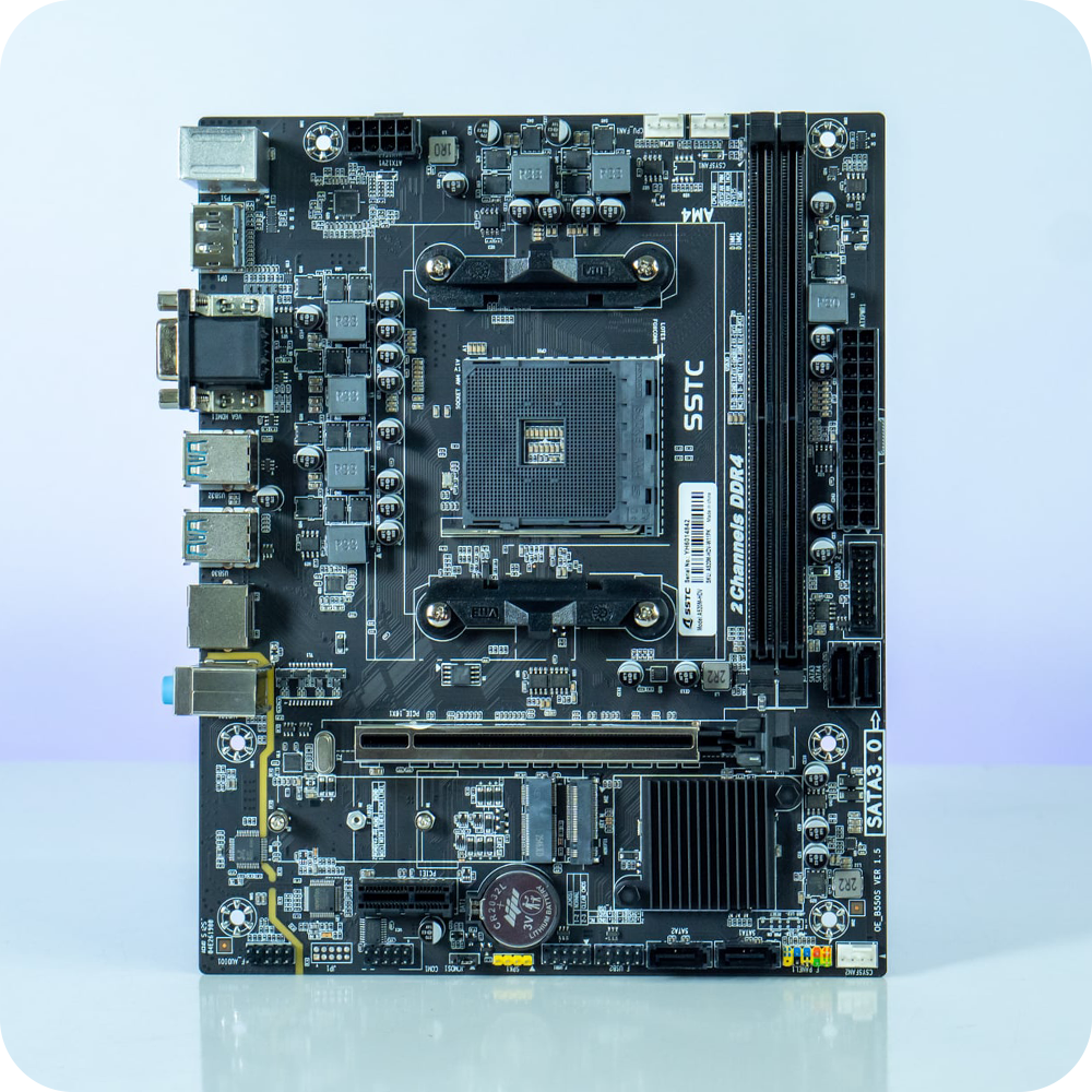 Bo mạch chủ SSTC A520M-HDV DDR4 AM4 - Màu đen main bình tân thay main vi tính main vi tính bình tân bo mạch vi tính tên lửa thay bo mạch vi tính main tên lửa mainboard bình tân bo mạch chủ bình tân main giá rẻ bình tân main tên lửa main giá rẻ bo mạch vi tính bình tân bo mạch vi tính aeon bình tân thay main giá rẻ bình tân