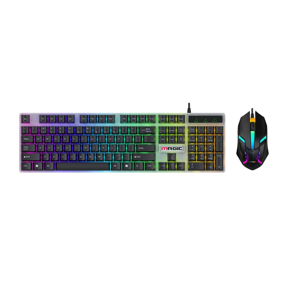 Combo phím chuột Gaming Magic KM-01L - Màu đen
