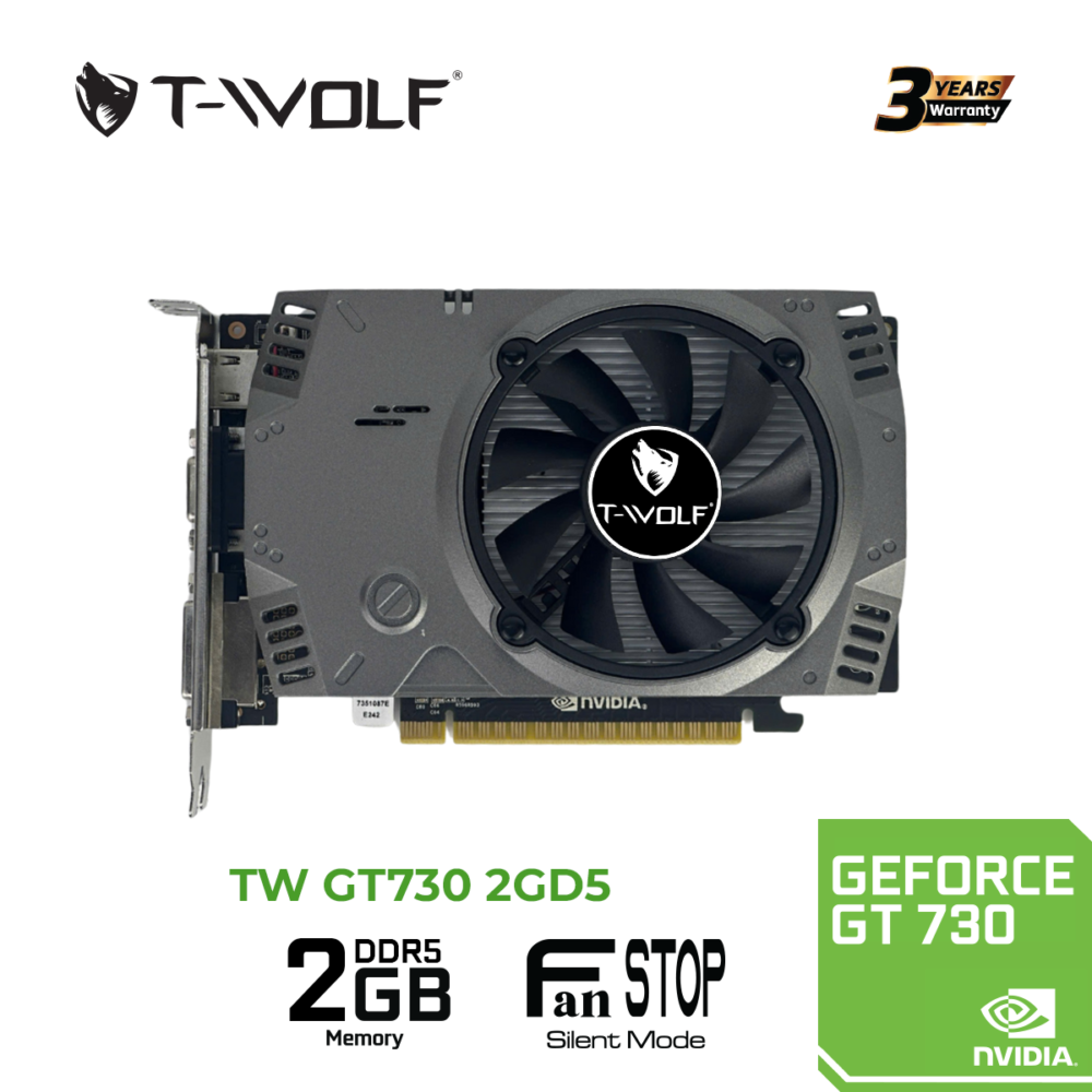 Card màn hình T-WOLF GT 730 2GB GDDR5 (HDMI, VGA, DVI) 7 T WOLF GT730 2GB GDDR5 3