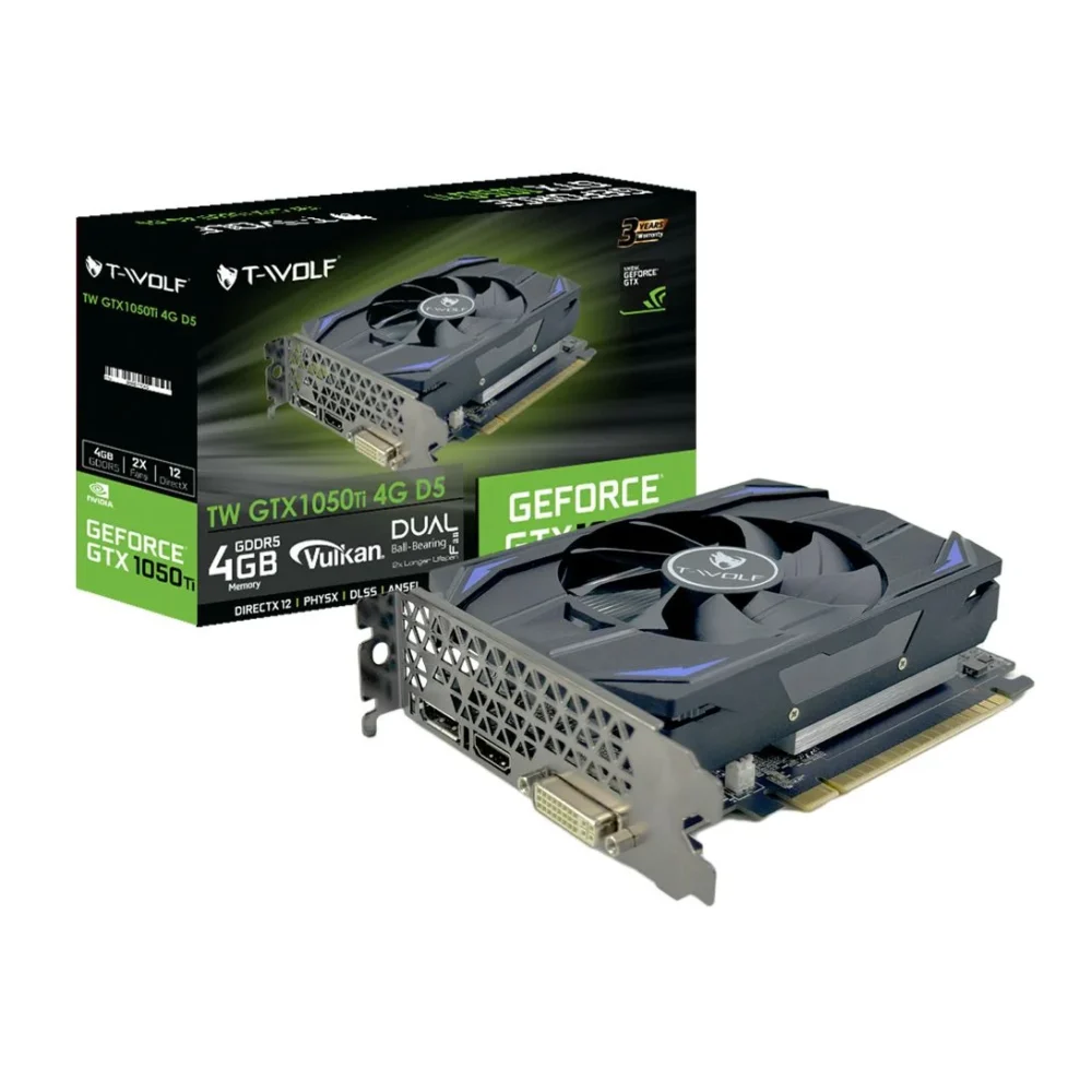 Card màn hình Nvidia GeForce GTX 1050Ti T-WOLF 4G GDDR5