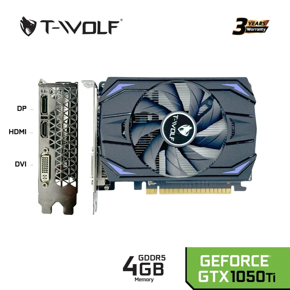 Card màn hình Nvidia GeForce GTX 1050Ti T-WOLF 4G GDDR5