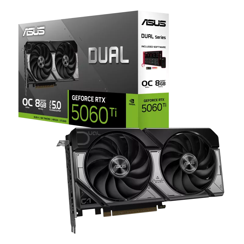 Card màn hình ASUS Dual GeForce RTX 5060 Ti 8GB GDDR7 OC Edition