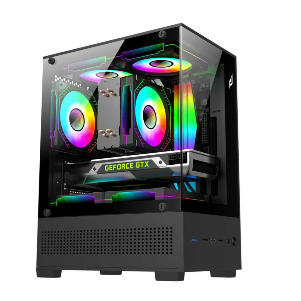 Thùng Máy EDRA ECS1303H M-ATX/ITX Kính Cường Lực Hỗ Trợ 5 Fan 120mm