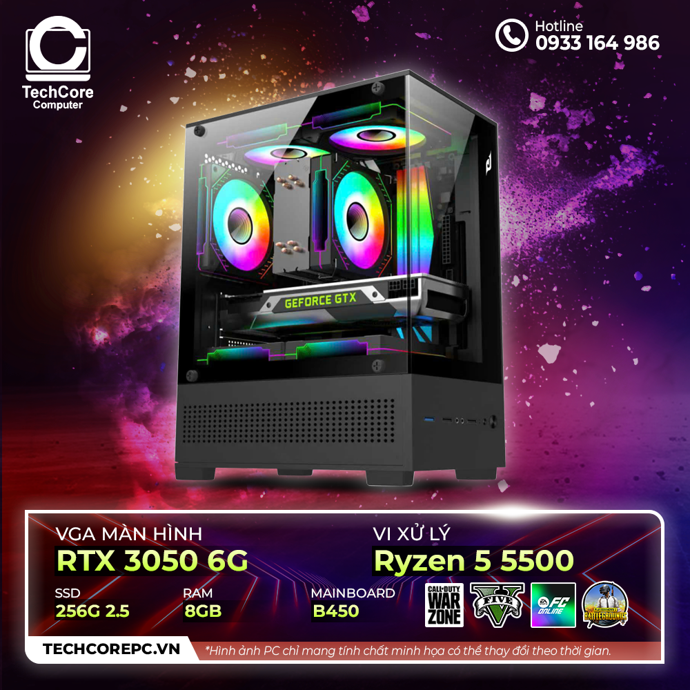 PC AMD Tech Gaming 03 (R5 5500, RTX 3050 6G)