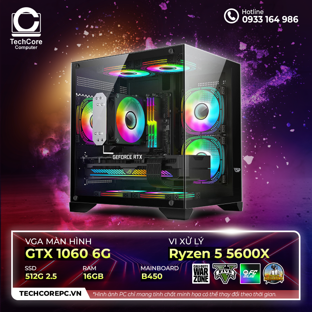 PC AMD Tech Gaming 04 (Ryzen 6 5600X, GTX 1060 6G)