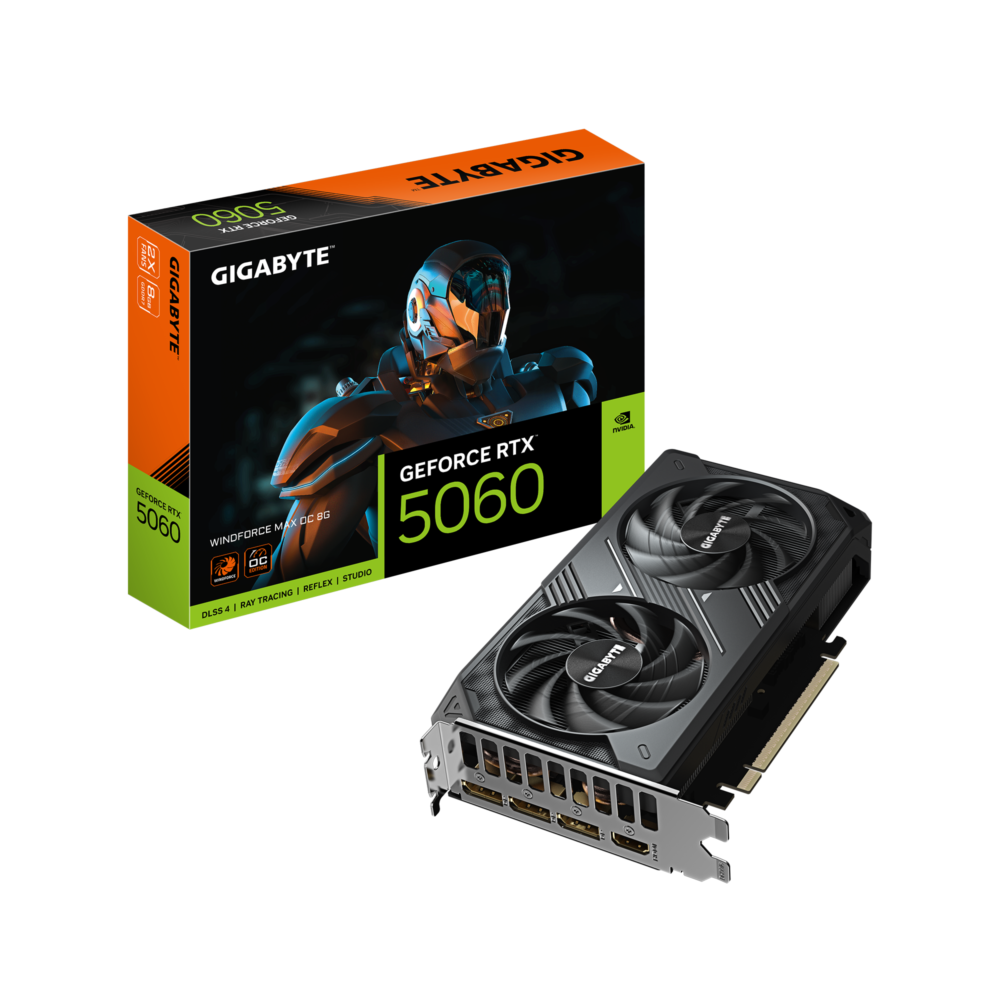 Card màn hình Gigabyte GeForce RTX 5060 8GB WINDFORCE MAX OC