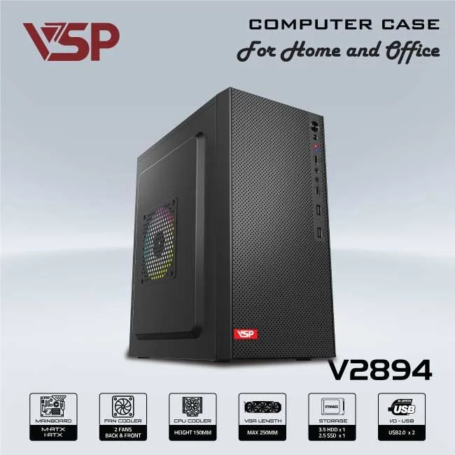 Case văn phòng VSP M-ATX/ITX V2894
